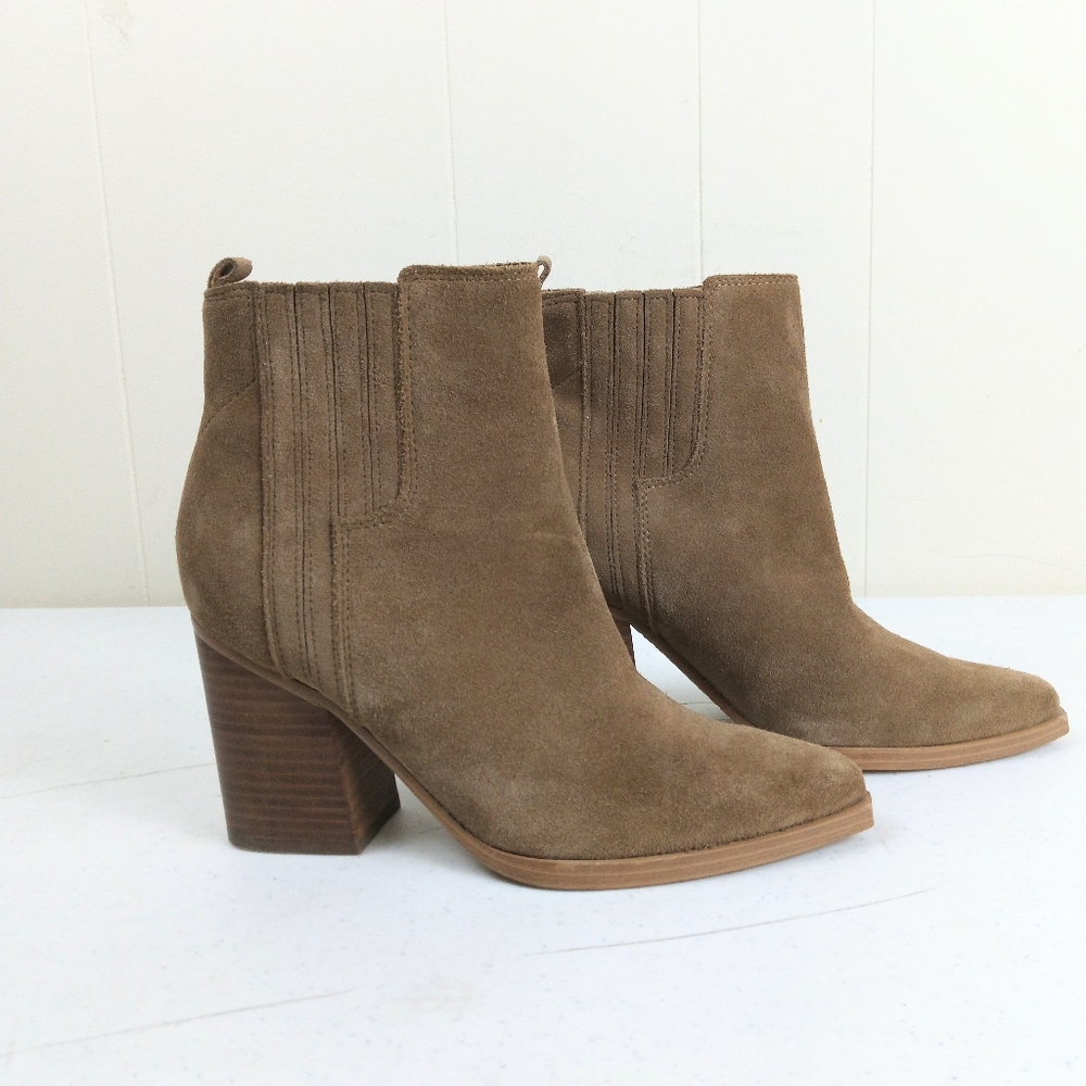 Marc Fisher Women's Tan Suede Ankle Boots Size 6.5